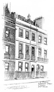 Lord Byrons hus, 4 Bennett Street, St James, London, 1912