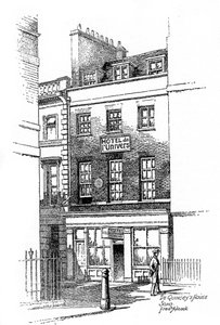 Thomas de Quincey hus, Soho, London, 1912