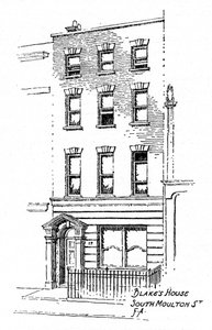William Blakes hus, 17 South Molton Street, London, 1912.