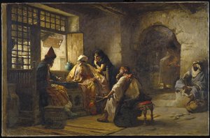 Et interessant spil, 1881 af Frederick Arthur Bridgman