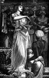 Cleopatra VII 69-30 f.Kr., dronning af Egypten, opløser perler i vin, 1866