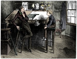 David Copperfield og Uriah Heep, 1912. af Frederick Barnard