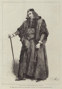 Henry Irving som Shylock i The Merchant of Venice på Lyceum Theatre af Frederick Barnard