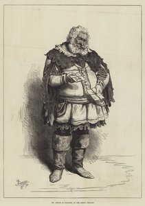 Mr Phelps som Falstaff, på Gaiety Theatre af Frederick Barnard