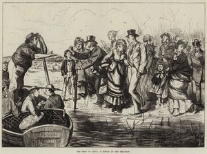Den 1. april, en skitse fra bådræset af Frederick Barnard