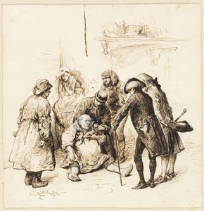 To herrer hjælper en beruset af Frederick Barnard