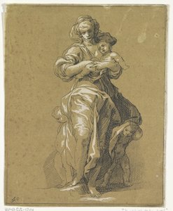 Caritas med tre børn af Frederick Bloemaert