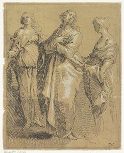 Tre stående figurer af Frederick Bloemaert