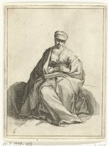 Siddende, bedende kvinde 15 små figurer (serietitel)