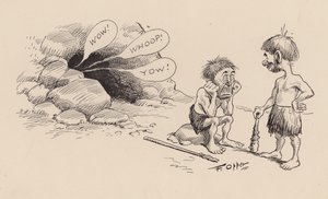 Vores antediluvianske forfædre af F. Opper: Nummer fireogfyrre (litografi) af Frederick Burr Opper