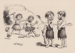 Vores antediluvianske forfædre af F. Opper: Nummer syvogfyrre (litografi)