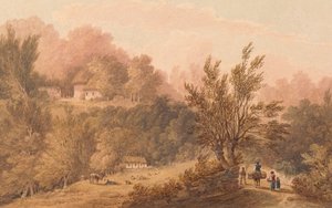 En bane med figurer - Isle of Wight (?) af Frederick Calvert