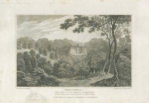 Beaudesert Hall og Park: gravering, nd [c 1830] af Frederick Calvert