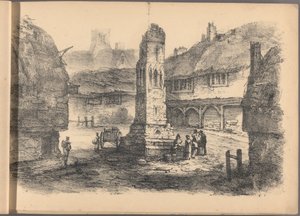En af en serie af 60 skitser af hytter. London, 1825. af Frederick Calvert