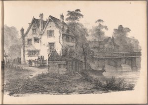En af en serie af 60 skitser af hytter. London, 1825. af Frederick Calvert