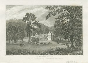 Sandwell Park - Hall: gravering og [midten af det 19. århundrede] (tryk) af Frederick Calvert