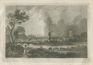 Stafford - South West View: gravering, nd [c 1830] af Frederick Calvert