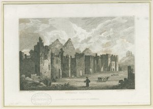 Tutbury Castle - Castle-Yard: gravering, nd [c 1830] (tryk) af Frederick Calvert