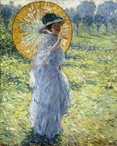 Kvinde med en parasol, ca. 1906 (olie på lærred)