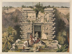 Gateway of the Great Theocallis, Uxmal af Frederick Catherwood