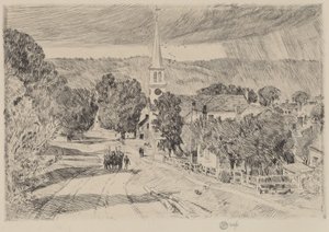 A Vermont Village, 1923. af Frederick Childe Hassam