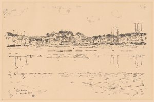 Indre Havn, 1918. af Frederick Childe Hassam
