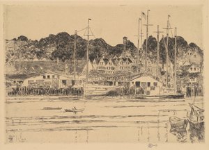 Inner Harbor, Gloucester, 1923. af Frederick Childe Hassam