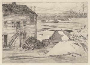 Lavvande, Cos Cob Bridge, 1915. af Frederick Childe Hassam