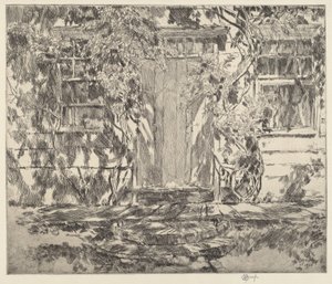 Old Doorway, Easthampton, 1920. af Frederick Childe Hassam