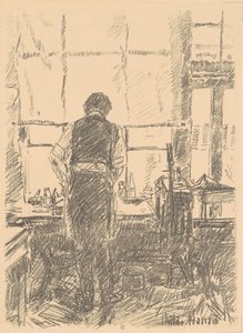 Portræt af Joseph Pennell, 1917. af Frederick Childe Hassam