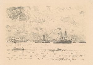 Flådens tilbagevenden, 1918. af Frederick Childe Hassam