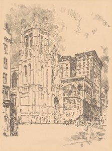 St. Thomas, New York, 1918. af Frederick Childe Hassam