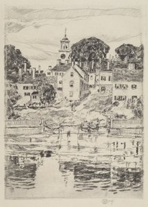The Church Tower, Portsmouth, 1921. af Frederick Childe Hassam