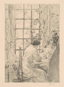 Skrivebordet, 1915. af Frederick Childe Hassam