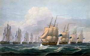Kaptajn Beresford i HMS Theseus leder sin eskadron af skibe fra 