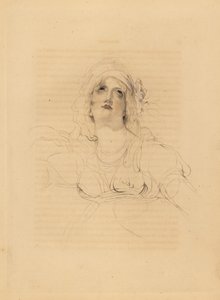 Portræt af Lady Emma Hamilton, elskerinde til Horatio Nelson