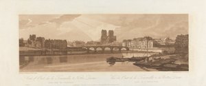 Udsigt over Pont de la Tournelle og Notre Dame, taget fra Arsenal 1802