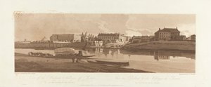 Udsigt over paladset og landsbyen Choisi, på bredden af Siene 1803; Plade 14 fra Views in Paris, Emanuel Volume-sporingen af pladen B1981.25.2623