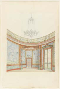 Design til udsmykning af salonen, Royal Pavillion, Brighton af Frederick Crace