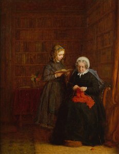 Portræt af fru Hearne og hendes grandniece Fanny Sowman af Frederick Daniel Hardy