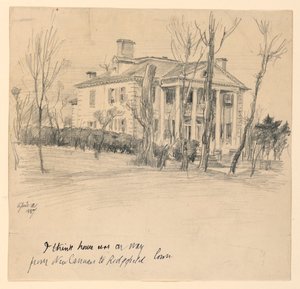 Governor Lounsbury House, Main Street, Ridgefield, Conn. af Frederick Dielman