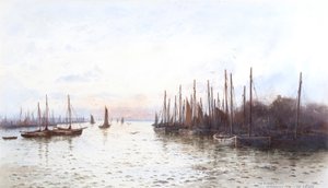 The Herring Fleet, Stornoway (akvarel)