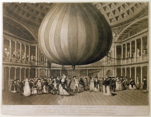 Indvendig udsigt af Pantheon, Oxford Street, London, 1785 (akvatint) af Frederick George Byron