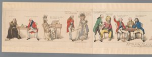 Tyve offentlige personer i forskellige situationer Engelsk slaveri eller et billede af tiden (titel på objekt) af Frederick George Byron