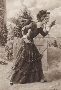 Betsey Trotwood fra David Copperfield, af Charles Dickens (gravure) af Frederick George Lewin