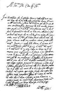 Brev af Galileo Galilei, 1627 1865.
