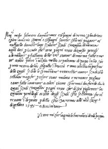 Brev af Michelangelo Buonarroti, 1545 1865.