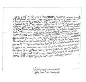 Brev til Lord Monteagle, som førte til opdagelsen af Krudtplot, 1605 1865.