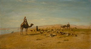 On the Banks of the Nile (olie på lærred) af Frederick Goodall