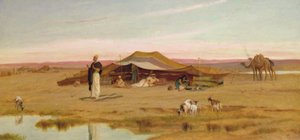 Sheikens aftenbøn (olie på lærred) af Frederick Goodall